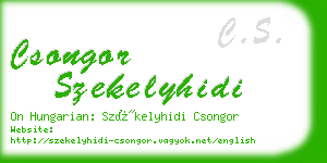 csongor szekelyhidi business card